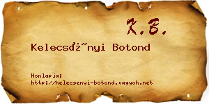 Kelecsényi Botond névjegykártya