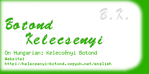 botond kelecsenyi business card